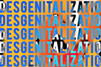Desgenitalizacion Observamos preguntas como ¿cuantos agujeros tiene tu cuerpo? y palabras por toda la pantalla, como desgenitalizacion, masculino, femenino, sexo, etc.