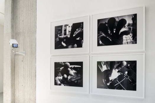 Exposición de las fotografías Exposición de 4 fotografías tomadas por las cámaras