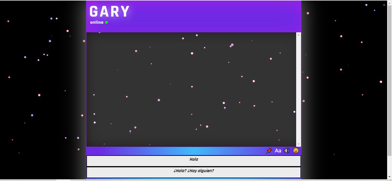 Screenshot de la Web Gary Screenshot de la Web Gary